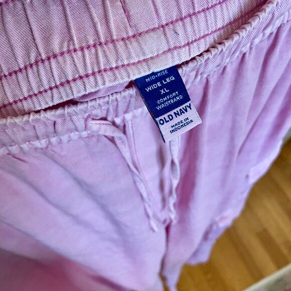 Old Navy Women's Wide Leg Drawstring Cargo Pants in Clary Sage [XL] - Picture 6 of 6